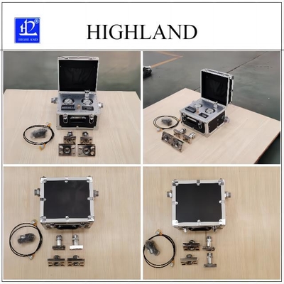 Highland brand hydraulic flow meters with two pressure gauges