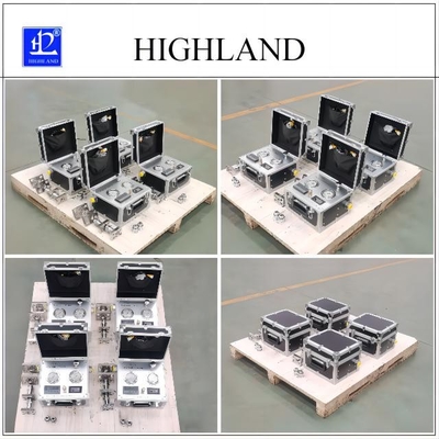 Highland brand hydraulic flow meters with two pressure gauges
