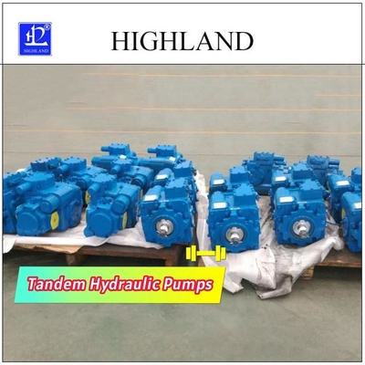2500r/Min Rated Speed Tandem Hydraulic Pumps With Pressure And Flow Control 110cc/R+110cc/R