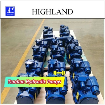 2500r/Min Rated Speed Tandem Hydraulic Pumps With Pressure And Flow Control 110cc/R+110cc/R