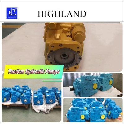 Closed Circuit Tandem Hydraulic Pumps With CW / CCW Rotation For Construction Applications