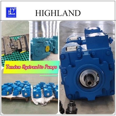 Closed Circuit Tandem Hydraulic Pumps With CW / CCW Rotation For Construction Applications