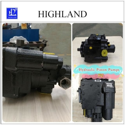 Variable Displacement Black Hydraulic Piston Pump 35Mpa Rated Pressure Plywood Case
