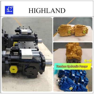 Manual Loading Mode Tandem Hydraulic Pumps Cast Iron Hydraulic System Components
