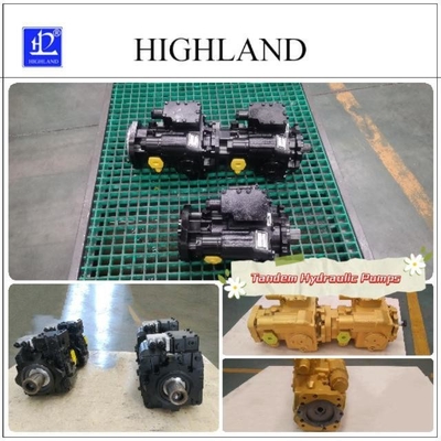 Manual Loading Mode Tandem Hydraulic Pumps Cast Iron Hydraulic System Components