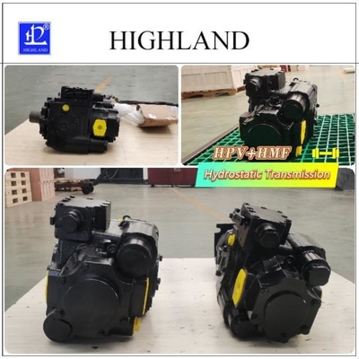 Hydrostatic Transmission Cast Iron Components Hydraulic Drive Mode In Plywood Case