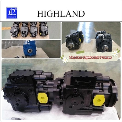 Harvester Tandem Hydraulic Pumps Black Blue Cast Iron Components
